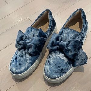 J slides velvet sneakers